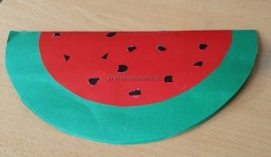 Spring Fruits Craft Ideas for Preschool - Watermelon Craft for Kindergarten