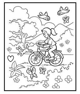 Spring coloring pages for kids free printable