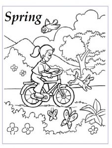 Spring theme coloring pages for kindergarten free printable