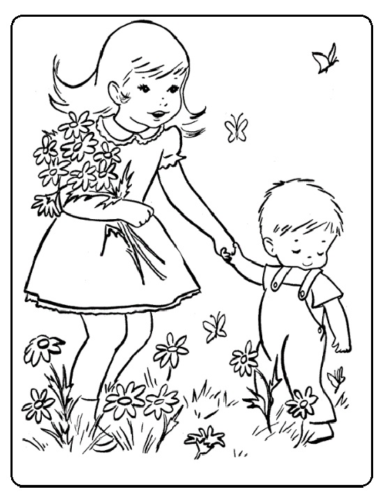 Download Spring Theme Coloring Pages for Kids - Preschool and Kindergarten