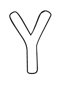 Trace the uppercase letter Y worksheet for preschool
