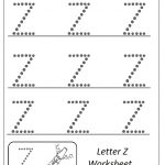 Uppercase Letter Z Worksheet Trace Line