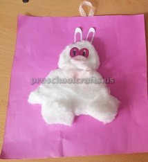 cotton bunny craft to easter