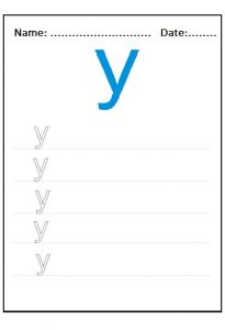 lowercase letter y drawing for firstgrade