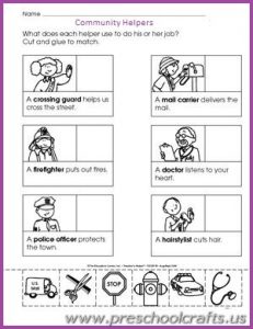 occupation worksheets for preschool