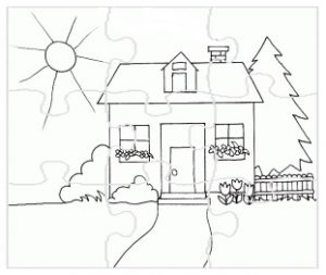 preschool puzzle coloring pages to spring theme