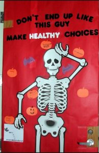 skeleton bulletin board ideas for health week