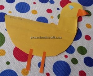 Duck craft for toddler