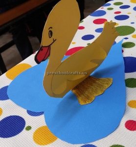 Duck in the sea craft for preschool and kindergarten