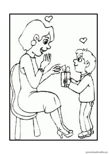 Free Printable Mother's Day coloring page download Kindergartners