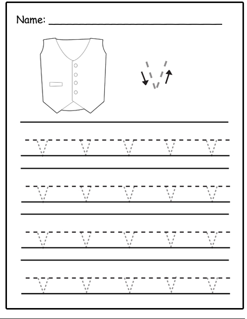 lowercase letter v worksheets free printable preschool and kindergarten