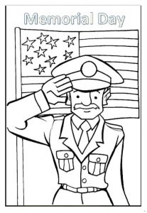 Memorial Day Coloring Pages for Preschool - Soldier Coloring Pages for Kindergarten