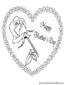 Mother's Day Coloring Pages for 1'st Grade