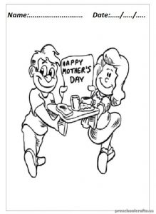 Mother's Day Coloring Pages for Kindergarten
