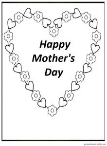 Mother's Day Free Printable Coloring Pages for Preschool