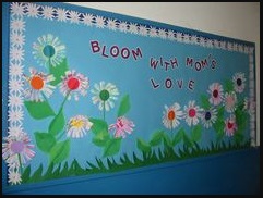 Mother's day flowers themed bulletin board ideas for preschool