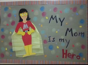 Mother's day super mom themed bulletin board ideas for kindergarten