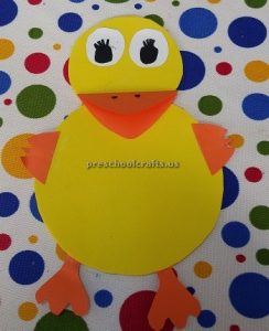 Preschool duck craft idea