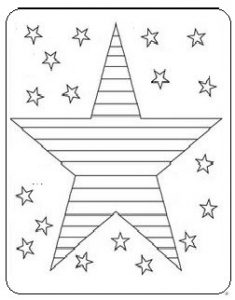 Star Coloring Pages for Kids - Memorial Day coloring pages