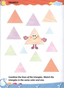 Triangle worksheet for preschool