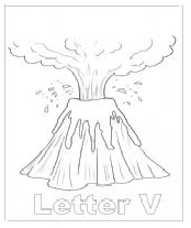 Uppercase letter V coloring pages worksheet for preschool