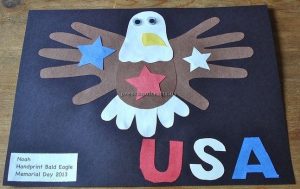 handprint eagle craft for memorial day