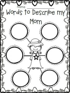 mothers day printable workpages for primary school