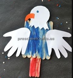 popsicle sticks bald eagle craft ideas to memorial day