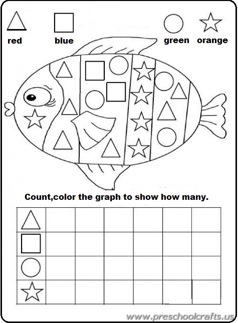free printable colored graph worksheets preschool and kindergarten