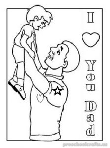 happy fathers day coloring pages for kindergarten - free printable