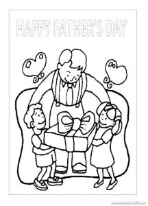 happy fathers day coloring pages for kindergartners - free printable