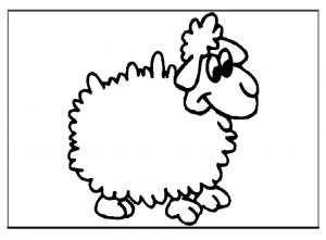 Sheep coloring pages for kindergarten