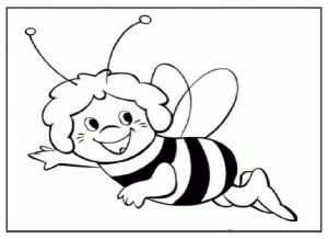 free printable bee colouring page - aryan coloring pages