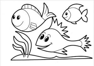 printable fish coloring pages for kindergarten