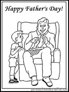 Father's Day Coloring Pages for Pre school and Kindergarten