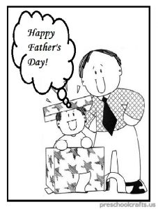 Father's Day Coloring Pages for Preschool