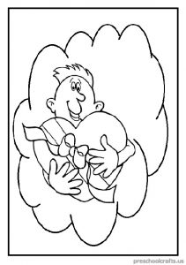 Happy Father's Day Coloring Pages for Pre school and Kindergarten