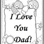 Happy Fathers Day Coloring Pages for Pre school and Kindergarten