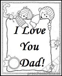 Happy Fathers Day Coloring Pages for Pre school and Kindergarten