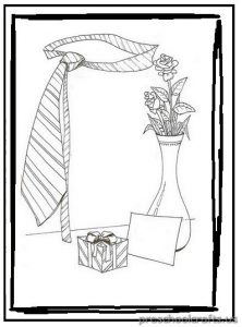 Happy Father's Day Colouring Page for Preschool and Kindergarten