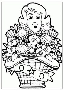 mothers day colouring pages