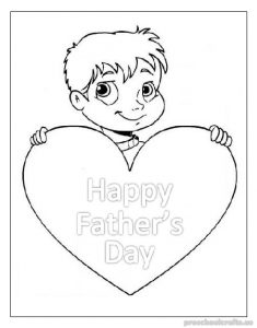 printable happy fathers day coloring pages for kindergarten