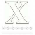 Write the Uppercase Letter X Worksheet for Kindergarten