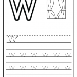 Writing Practice small letter W - Lowercase letter W worksheet