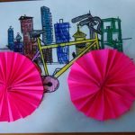 accordion bicycle craft idea for kids