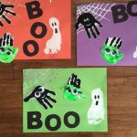 handprint preschool halloween craft activities boo