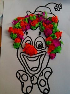 kids clown craft activity