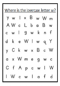 lowercase letter w worksheet for preschoolers and kindergartners