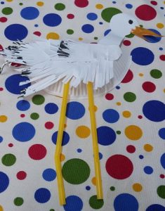 preschool craft to stork paper plate