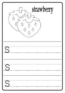 Practice your lowercase letter s worksheet.